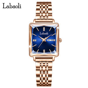 นาฬิกาสายเหล็กหรูหรากันน้ำดูปฏิทินคู่นาฬิกาผู้หญิงสุดพิเศษ - Product Image 1