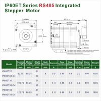 Motor paso a paso híbrido de alto par NEMA24 RS485 Modbus RTU integrado, 2.2 N.m, 24-60VDC, codificador de 4096 líneas para máquina de corte por láser