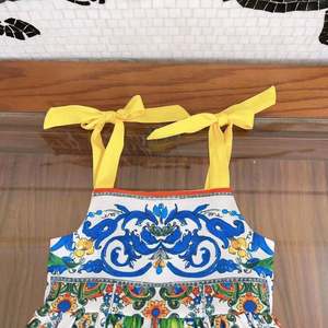 Vestido de Verano de Lujo para Niñas, Diseño Exclusivo, Estampado, Estilo Halter, Vestido Infantil de Princesa - Product Image 3