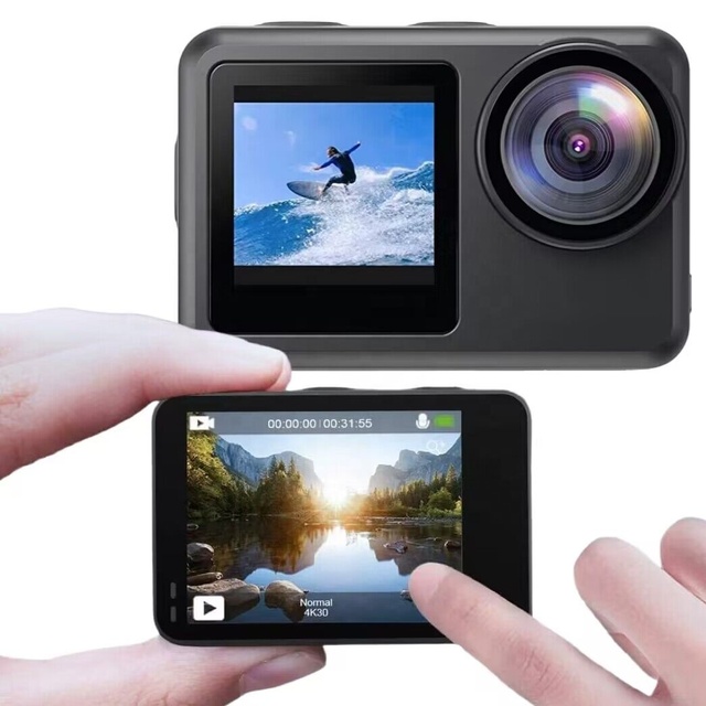 Action Camera 4K 20MP Waterproof 40M Underwater Camera EIS Stabilization WiFi Adjustable Wide Angle Vlog Camera