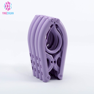 Gấp quần áo di động nhựa du lịch móc áo không gian tiết kiệm móc áo để bán - Product Image 4