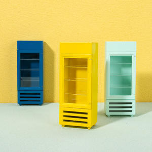 Nouveau 2025 Mini réfrigérateur miniature 1:12 en bois à monter soi-même, modèle 12 points, porte verticale simple, pour maison de poupée et ornements - Product Image 5