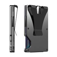 Dompet Kartu Aluminium Alloy Anti RFID, Tempat Kartu Logam, Penahan Kartu Kredit Afi