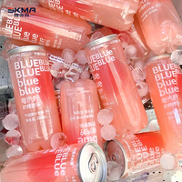 Offre Spéciale de bouteilles de boissons gazeuses jetables pour animaux de compagnie boîtes transparentes personnalisées de 500ml couvercle en aluminium boîte en plastique pour magasin de thé au lait