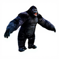 Costume gonflable en peluche pour adulte Gorilla King Kong, à porter par des personnes