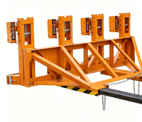 Pince à fûts électrique robuste pour chariot élévateur à 4 tambours, modèle Double Eagle (360 kg, diamètre max. 15 cm, hauteur de levage 3 m)