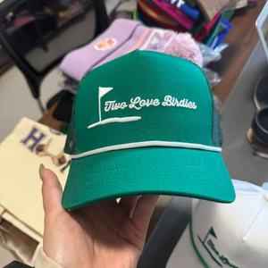 <span class=keywords><strong>Gorras</strong></span> de Béisbol de Malla Blanca y Verde de Alta Calidad OEM, <span class=keywords><strong>Gorras</strong></span> Trucker Personalizadas con Nombre Bordado, Gorra de Golf de 5 Paneles con Cierre a Presión - Product Image 5