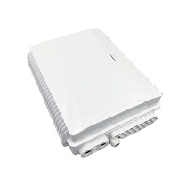 Boîte à bornes de type queue de cochon blanche en ABS 24 cœurs étanche 1 point à bouton unique 16 inserts FTTH équipement de fibre optique d'exportation