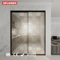 Pintu Geser Gantung Modern Ramah Lingkungan dari Kaca Tempered Transparan dan Paduan Aluminium Tahan Air dan Tahan Lama untuk Apartemen, Kantor, Vila