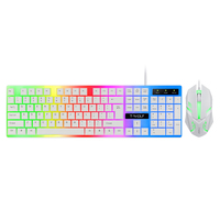 Clavier et souris de jeu LED T-WOLF TF230 russe et arabe, combo filaire rétroéclairé pour ordinateur de bureau PC – Vente en gros