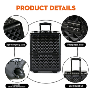 Valise à roulettes professionnelle personnalisée en aluminium pour maquilleurs, coiffeurs et techniciens en ongles - Product Image 2