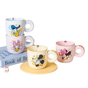 Taza <span class=keywords><strong>de</strong></span> <span class=keywords><strong>Porcelana</strong></span> con Diseño <span class=keywords><strong>de</strong></span> Mickey y Minnie, 275 ml, Apta para Lavavajillas y Microondas, Taza Personal para Café/Leche, Moderna, <span class=keywords><strong>de</strong></span> Gran Capacidad - Product Image 5