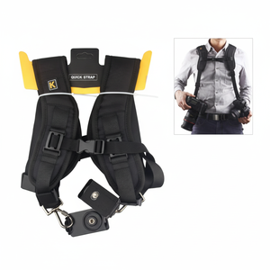 Arnés Doble para Cámara K&F Concept, 5 cm, Nailon, Estilo Profesional, Accesorios de Fotografía para Cámaras DSLR - Product Image 1