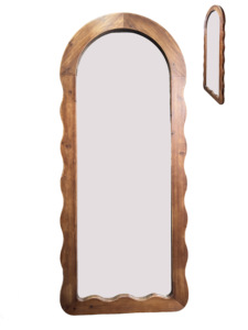 2026 Modern <strong>Pine</strong> Solid Wood Round Wall Hanging <strong>Mirror</strong> for Home Decoration - Product Image 4