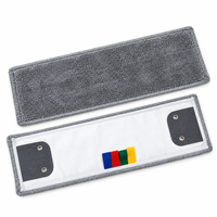 Recharges de serpillères plates en microfibre personnalisées en gros avec étiquettes codées par couleur pour l'entretien des sols commerciaux et hospitaliers