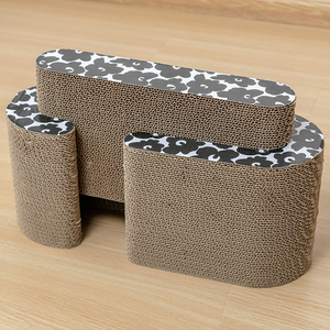 Fabricant Vente en gros Noir Motif ondulé Chat Scratcher Carton - Product Image 6
