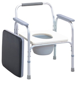 Barato Ajustável Folding Commode Higiênico Cadeira Com Assento Acolchoado - Product Image 6