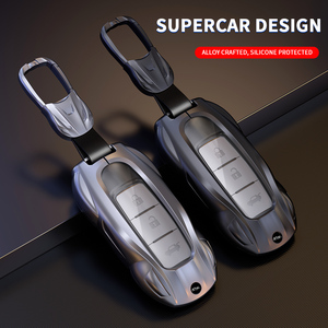 Coque de protection pour <span class=keywords><strong>clé</strong></span> de voiture en alliage de zinc et silicone à bas <span class=keywords><strong>prix</strong></span> pour <span class=keywords><strong>Nissan</strong></span> Sylphy Teana Lannia Bluebird Tiida Livina Maxima <span class=keywords><strong>Qashqai</strong></span> Kicks - Product Image 6