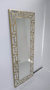 Miroir mural décoratif pour la maison, miroir suspendu en forme de <span class=keywords><strong>décagone</strong></span>, finition or champagne, style contemporain, pour salon, villa - Product Image 5