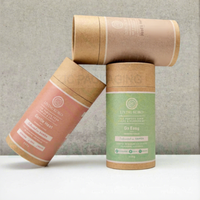 Emballage de thé jetable écologique et recyclable, tube en papier kraft pour grains de café et poudre, boîte en papier personnalisée, boisson biodégradable