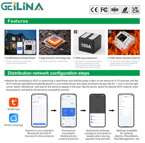 Disjoncteur différentiel intelligent WIFI triphasé 4P AC 380V à réenclenchement automatique, régulateur <span class=keywords><strong>de</strong></span> tension - Product Image 6