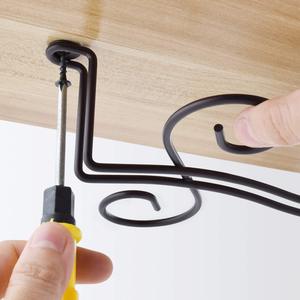 2 Pack <strong>Under</strong> <strong>Cabinet</strong> Stemware <strong>Rack</strong> <strong>Wine</strong> Glass Hanger <strong>Rack</strong> Wire Holder <strong>Storage</strong> for <strong>Cabinet</strong> Kitchen Bar - Product Image 4