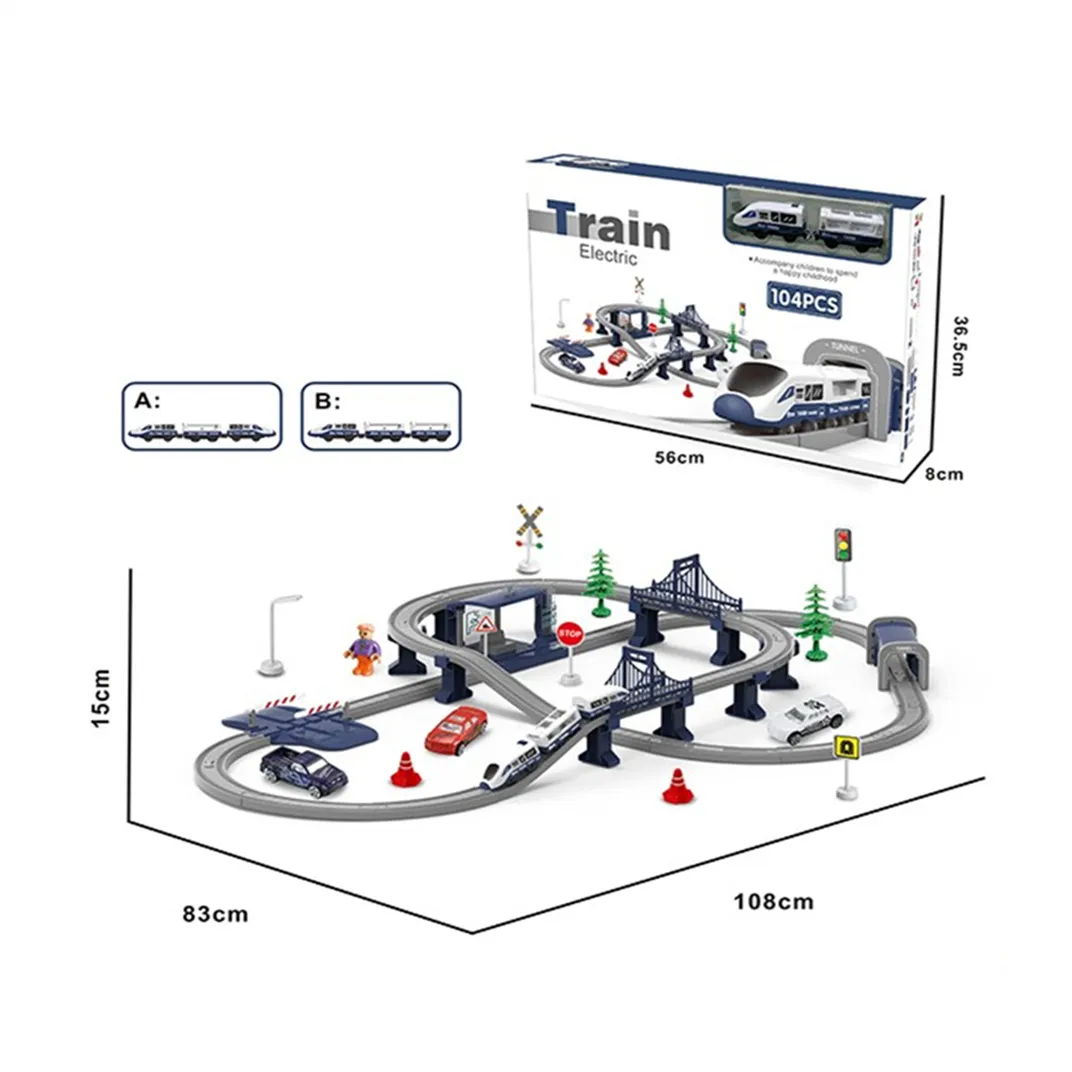 नई शैली यथार्थवादी खिलौना ट्रेन सेट विधानसभा ट्रेन ट्रैक DIY खिलौने के लिए बच्चों के लिए शैक्षिक ट्रेन सेट इलेक्ट्रिक ट्रैक पर बच्चों