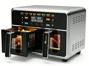 Anbolife Friteuse à air double panier grande capacité 11L avec fenêtre et écran tactile numérique Freidora De Aire <span class=keywords><strong>Ninja</strong></span> - Product Image 1