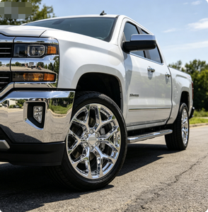 Nueva Llanta Forjada JUWA de 22 Pulgadas con Diseño de Copo de Nieve Cromado, 22x9, Patrón de Pernos 6x139.7/6x5.5, Compatible con Silverado, Suburban, Tahoe, Sierra, Yukon, Escalade - Product Image 2
