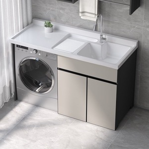 <span class=keywords><strong>Mueble</strong></span> integrado <span class=keywords><strong>de</strong></span> aluminio espacial <span class=keywords><strong>para</strong></span> <span class=keywords><strong>lavadora</strong></span> con balcón <span class=keywords><strong>y</strong></span> accesorios <span class=keywords><strong>de</strong></span> <span class=keywords><strong>baño</strong></span>, incluye <span class=keywords><strong>lavabo</strong></span> <span class=keywords><strong>y</strong></span> tabla <span class=keywords><strong>de</strong></span> lavar - Product Image 4