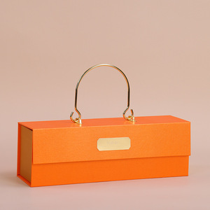 Sang trọng tùy chỉnh tóc giả Hộp bao bì bánh trung thu Hộp Quà Tặng caja Para pastel với kim loại tay - Product Image 4