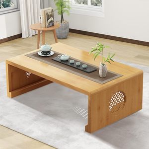 <b>Bamboo</b> Folding Tea <b>Table</b> With Storage Multifunctional Low Coffee <b>Table</b> For Tatami Room Traditional Chinese Study Use - Product Image 2