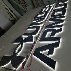 ไนท์คลับใช้ไฟส่องสว่างโลโก้ <span class=keywords><strong>Sig</strong></span> Halo โคมไฟโซ่,สัญญาณร้านค้าป้ายไฟ Led ด้านหลังพร้อมรัศมีผล Backlighting - Product Image 4