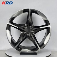 Jantes forgées à 5 branches 18-20 pouces PCD 5x114.3 5x112 Noir brillant brossé pour voitures particulières, berlines et SUV pleine grandeur