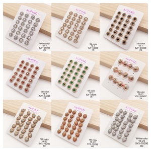 Gioielli XUPING Orecchini a Perno Jingjing Pietra Coreana Fiore Colorato Vendita all'Ingrosso Orecchini da Donna Placcati in Oro 18K di Moda - Product Image 4