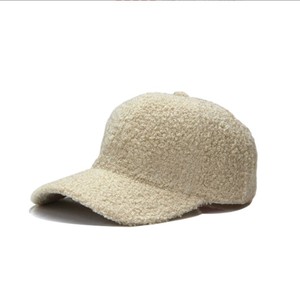 Logo personalizzato inverno Fuzzy cappellini da Baseball soffice orsacchiotto in pile Faux lana di agnello <span class=keywords><strong>cappello</strong></span> da Baseball per le donne degli uomini - Product Image 5