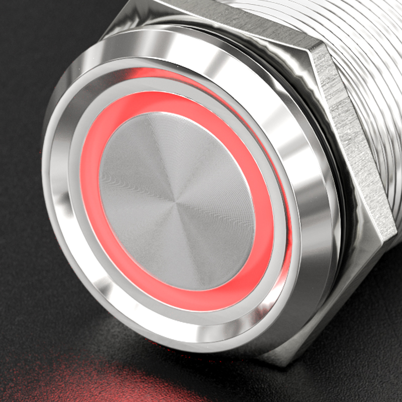 Anneau LED concave| Par défaut, rouge.Passer au vert