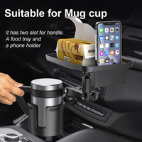 Soporte Multifuncional 3 en 1 para Teléfono de Coche, de Plástico, con Altura Ajustable, Base Expandible y Bandeja para Vasos, Kit Interior SHUNWEI
