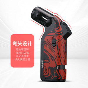 Honest Cigar <b>Lighter</b> Metal Windproof Portable Gas Igniter Outdoor Mini Spray Gun - Product Image 2