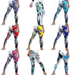 Vente en gros Pantalon de créateur décontracté Taille haute Yoga Running Yoga Leggings imprimés Leggings d'entraînement pour femmes - Product Image 3