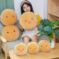 Vente en gros de petits hamburgers en peluche pour enfants mignons jouet d'oreiller doux rembourré PP coton remplissage techniques lavées cadeau à faible soulagement du stress