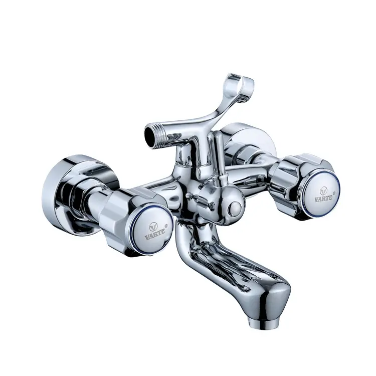 Wall Mounted Middle East Design Two Way Brass Bath Shower Mixer Set Taps Water Faucets with Cold and Hot Water