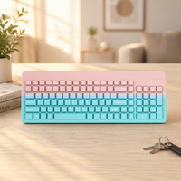 Nouveau clavier sans fil de bureau aux couleurs dégradées avec touches silencieuses, design ergonomique et fin, connexion stable 2.4G