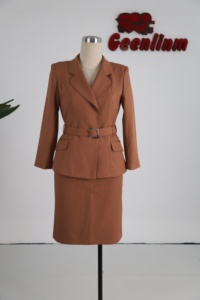 Vestido de oficina de mezclilla con silueta lápiz para mujer, elegante traje de falda para iglesia, ODM - Product Image 6