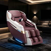 Fauteuil de massage électrique pliable et portable OEM/ODM de luxe à gravité zéro, avec fonction Shiatsu corps entier, trajectoire SL 3D, chauffant et musical