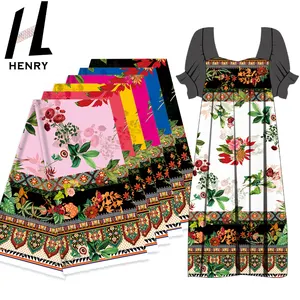 Henry Micronesia Island Style Print Custom Polyester Fabrics For Garment Womens Clothing Fabric Good Price