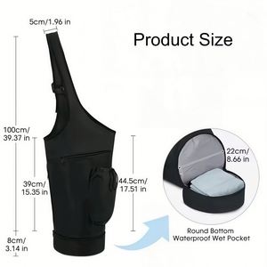 Tapis de yoga avec porte-bouteille, sac de sport personnalisé pour femmes, sac de sport imperméable grande capacité - Product Image 3