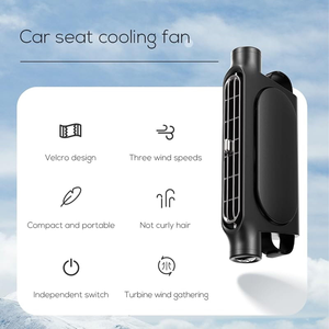 Car Seat Cooling Fan 2000mAh 3 Speed Rear Pillow Headrest Back Seat Wind <b>Cooler</b> Ventilation Fan - Product Image 3