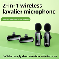 Nouveau microphone cravate sans fil T20, modèle privé, avec affichage numérique, pour diffusion en direct en extérieur, réduction du bruit, son haute définition
