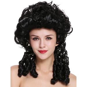 Parrucche sintetiche barocche gotiche nere reali a buon mercato - Product Image 3